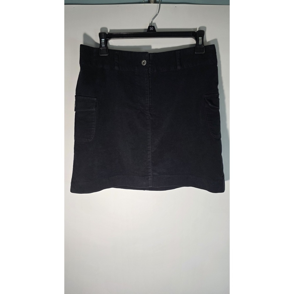 Nike Golf Cargo Skirt With Shorts Size 6 Black Stretch Twill Slash Pockets Zip